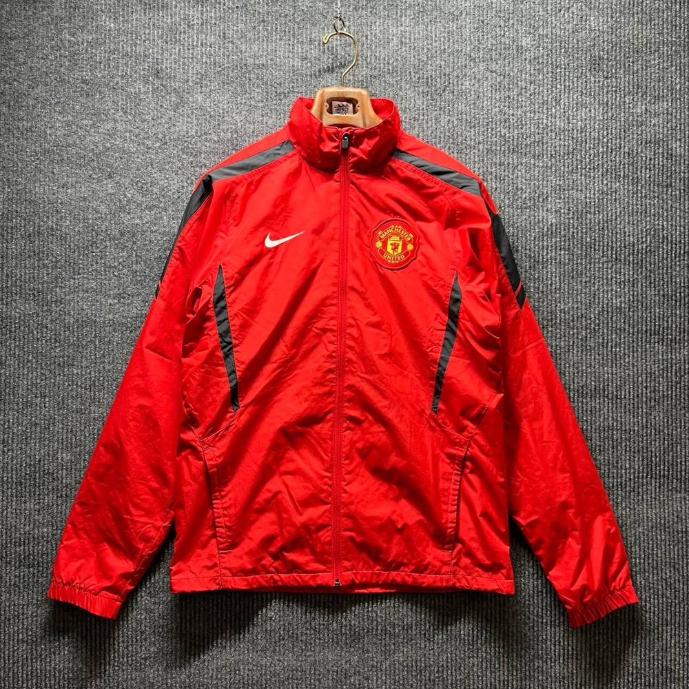 Nike Manchester United Jacket Mens Small Red Soccer Training Full Zip
